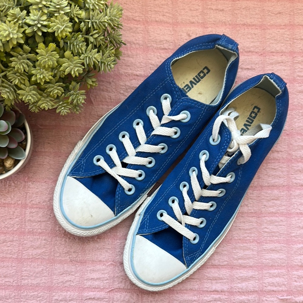 Converse Blue Canvas Sneakers Low-Top Classic